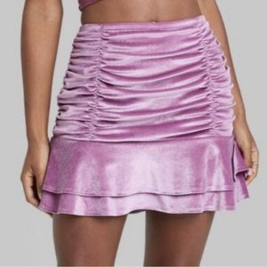 COPY - NWT Wild Fable Ruched Velvet Mini Skirt Size L